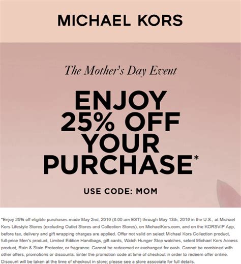 michael kors $50 off promo code|michael kors coupon promo code.